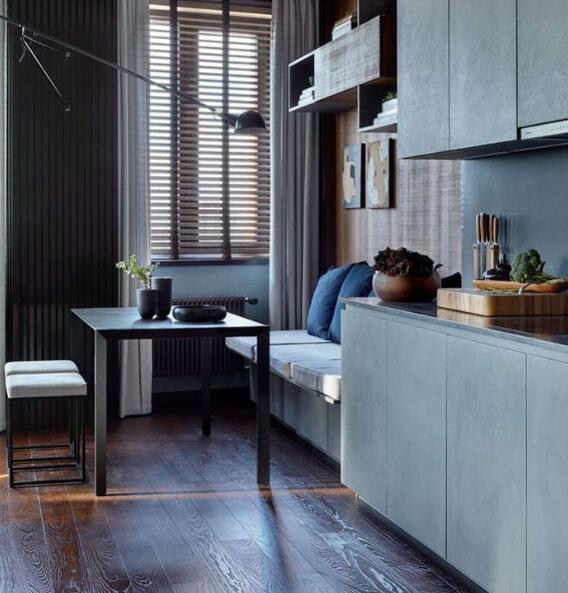 北欧风格的男性公寓采用木饰面板装修 简洁英朗舒适3