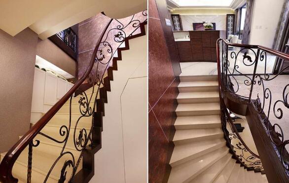 木饰面板楼梯装修效果 环保木饰面板巧妙设计楼梯转角7
