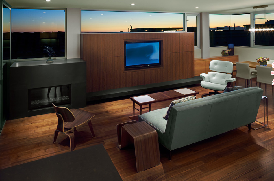 滁州安盐曲阳国际现代风客厅嵌入式实木电视墙客厅创意座椅全景客厅窗户效果图