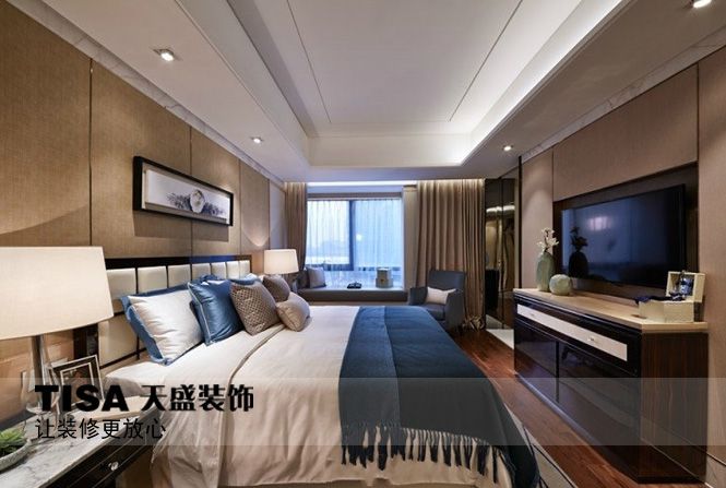 北京保利芳园三居室新中式风格之舒适型125平装修效果图