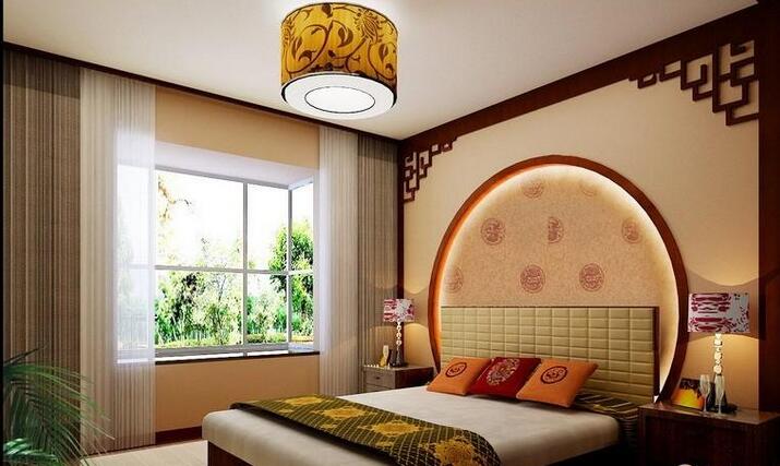北京中海紫御公馆新中式风格的卧室装修效果图