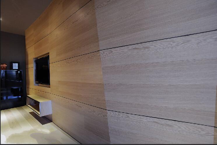 太原浦东经典家园不规则嵌入式客厅拐角电视墙壁储物架效果图